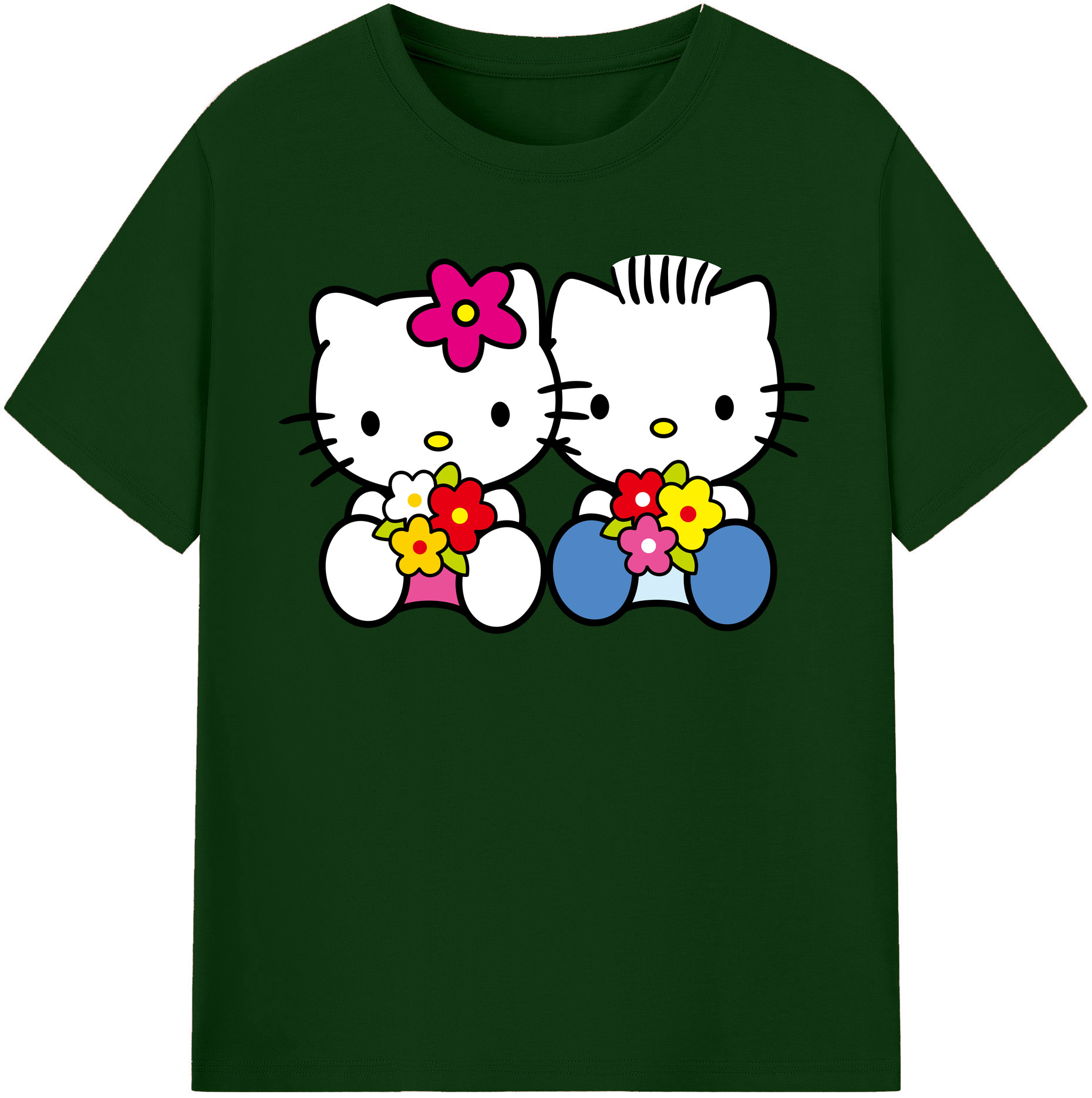 （画像用） Hello Kitty ハローキティ 綿100％半袖Tシャツ（フロントプリント）